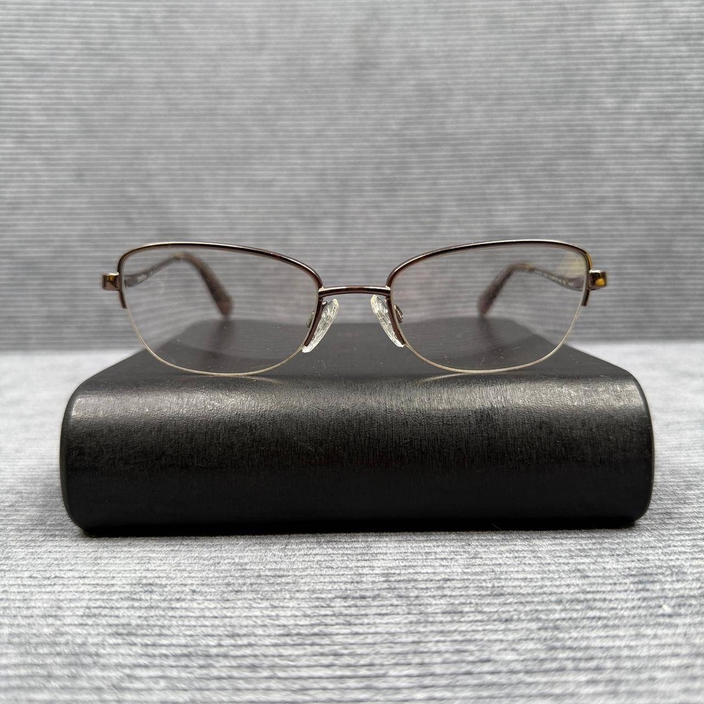 Bebe Over The Top BB5107 Y2k Eyeglasses Shiny Brown 210 Leopard Print 52-18-135